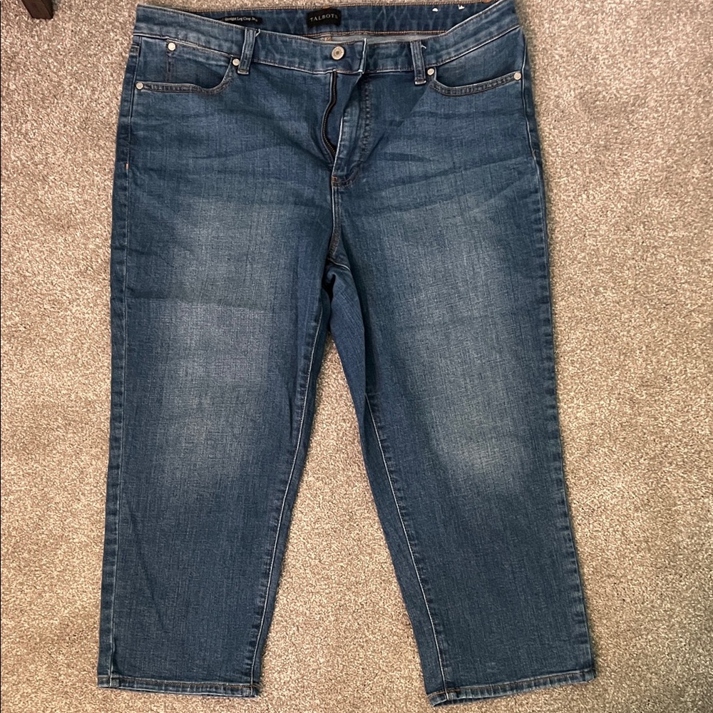 Talbots Women's Straight Leg Jeans - Medium Blue Wash